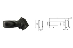 Clip bolt with BSW thread
