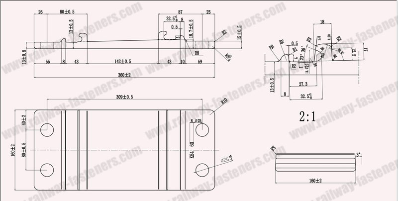 AJR54 Tie Plate drawing