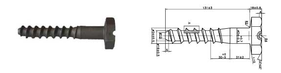 Hex head screw spike