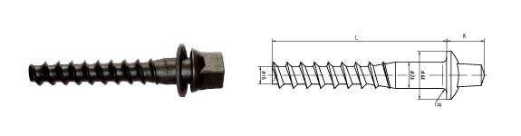 Ss service screw spike