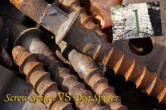 Comparison of dog spikes and screw spikes – two typical railroad spikes