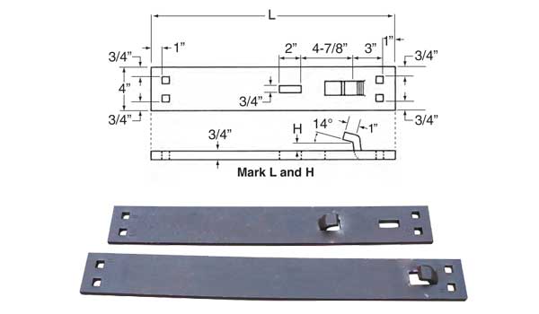 hook twin tie plate