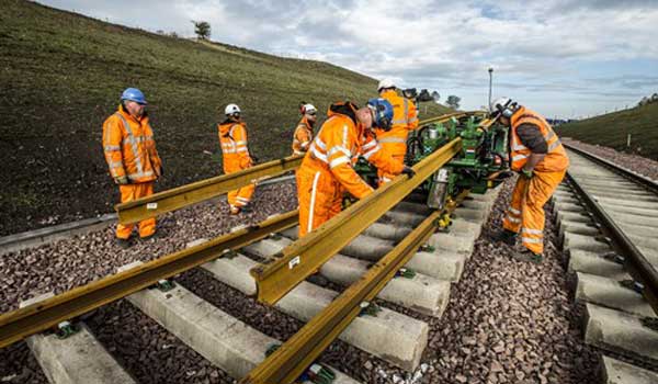 steel  rail laying