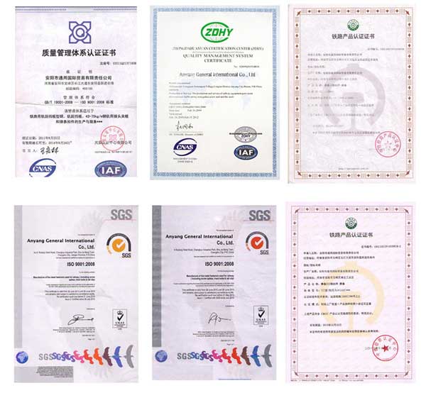 rail way components production certification