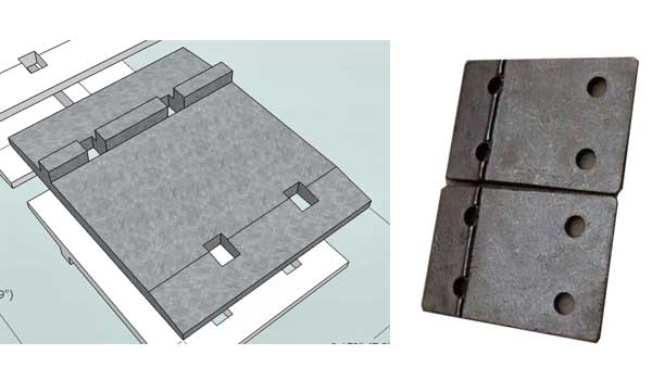 single double shoulder tie plate